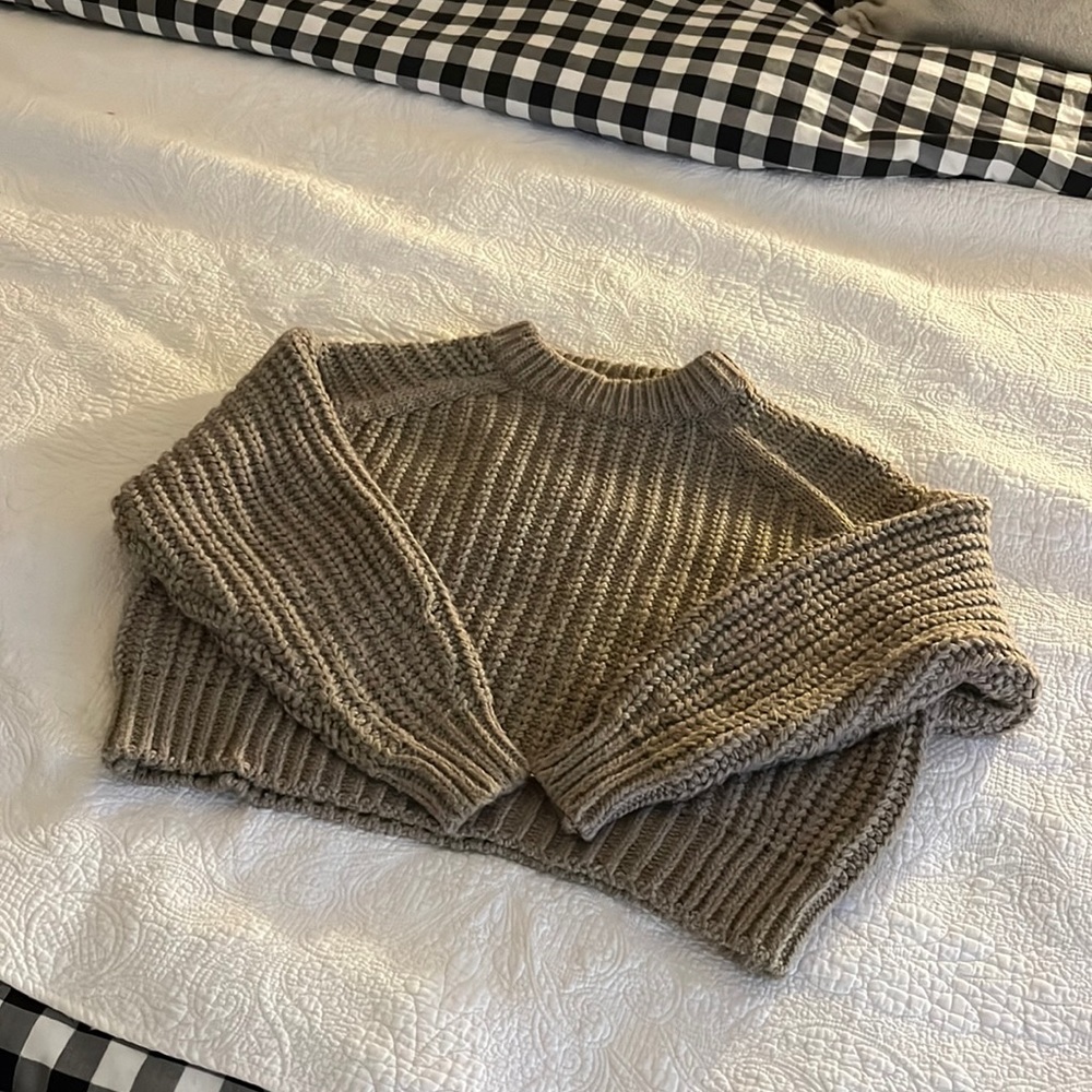 H&M chunky knit brown / beige sweater